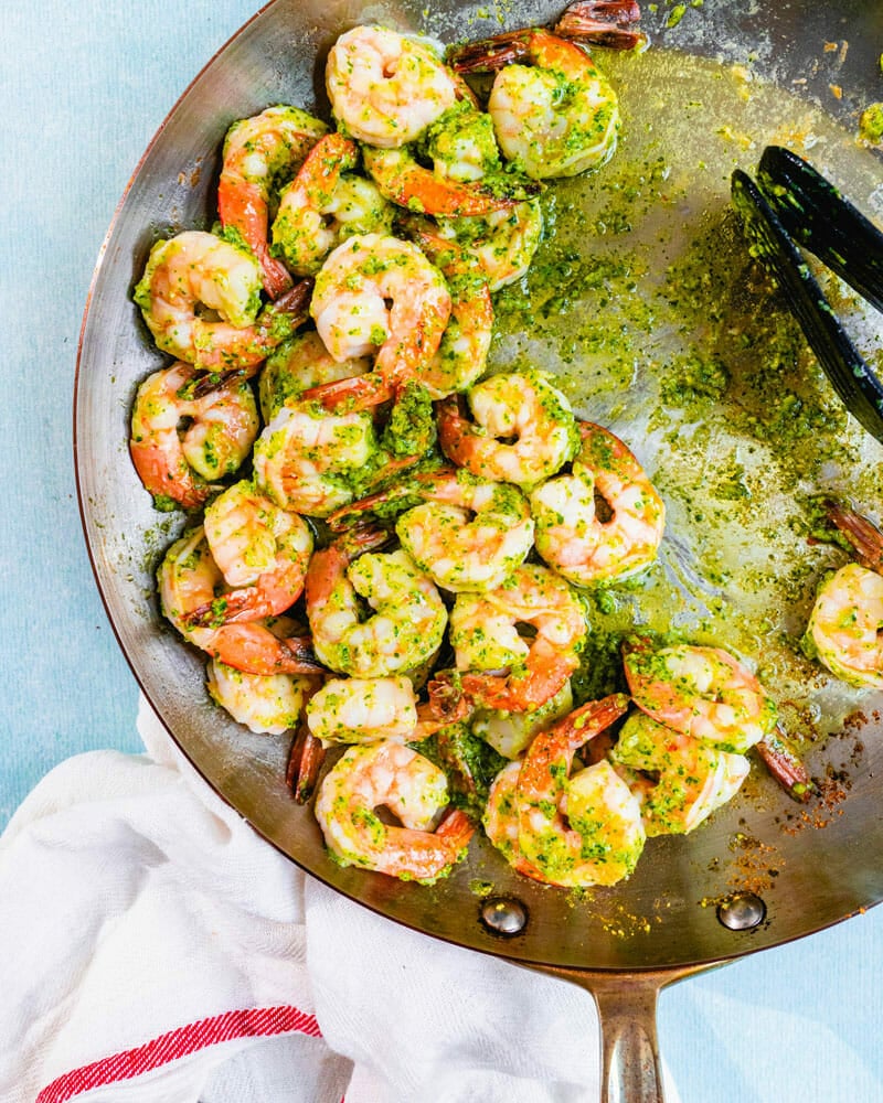 Lengvos pesto krevetės – gamina pora